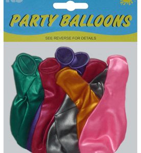 NS METALLIC MEDIUM BALLOONS 10's