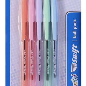 SCRIPTO PASTEL SWIFT BALL PEN 5's