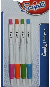SCRIPTO CANDY BALL PEN 4's
