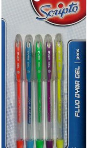 SCRIPTO FLUO DYNA GEL PEN 5's