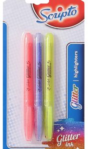 SCRIPTO GLITTER HIGHLIGHTER 3's
