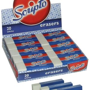 SCRIPTO WHITE ERASER 20's