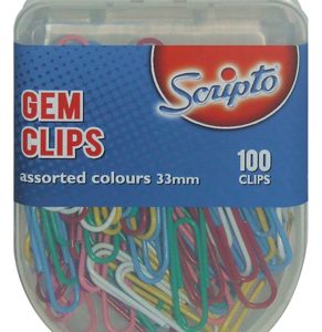 SCRIPTO GEM CLIPS 33mm 100's