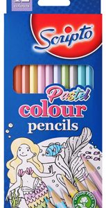 SCRIPTO PASTEL COLOUR PENCILS 12's