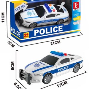 FRICTION POLICE CAR WITH LIGHT & SOUND