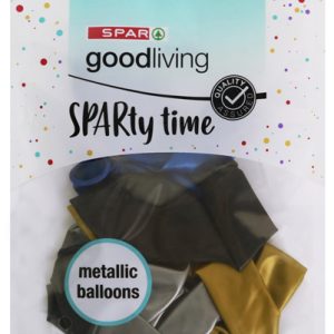 SPAR GOOD LIVING LARGE METALLIC BALLOONS 8's