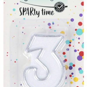 SPAR GOOD LIVING NUMBER CANDLE 3