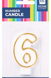 HS NUMBER CANDLE 6