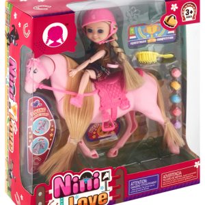 DOLL AND HORSE SET 15cm