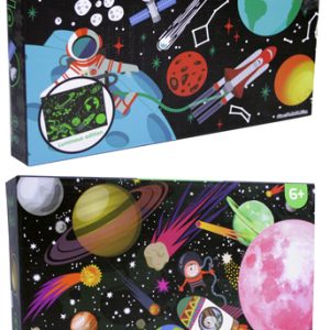 GLOW IN DARK SPACE PUZZLE 100PC