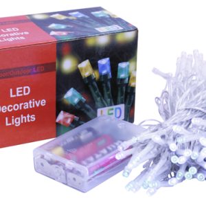 LED LIGHTS COOL WHITE FLASH 100PC