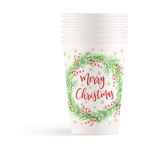PARTY CUPS 6PC MERRY XMAS