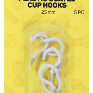 PnP DIY PLASTIC COATED CUP HOOKS 5's