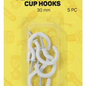 PnP DIY PLASTIC COATED CUP HOOKS 5's