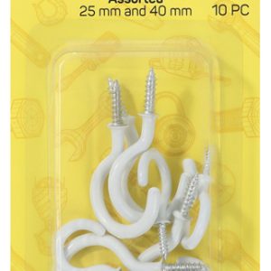 PnP DIY PLASTIC COATED CUP HOOKS 10PC