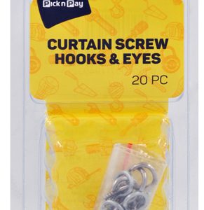 PnP DIY CURTAIN SCREW HOOKS & EYES 20's