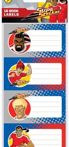 SUPA STRIKAS BOOK LABELS 16's