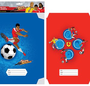 SUPA STRIKAS A4 PRE-CUT BOOK JACKETS 5's